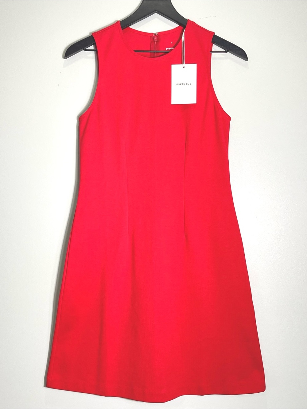 NEW W/ TAG EVERLANE The Dream 90's Shirt Red Dress Sleeveless Stretch Size Small